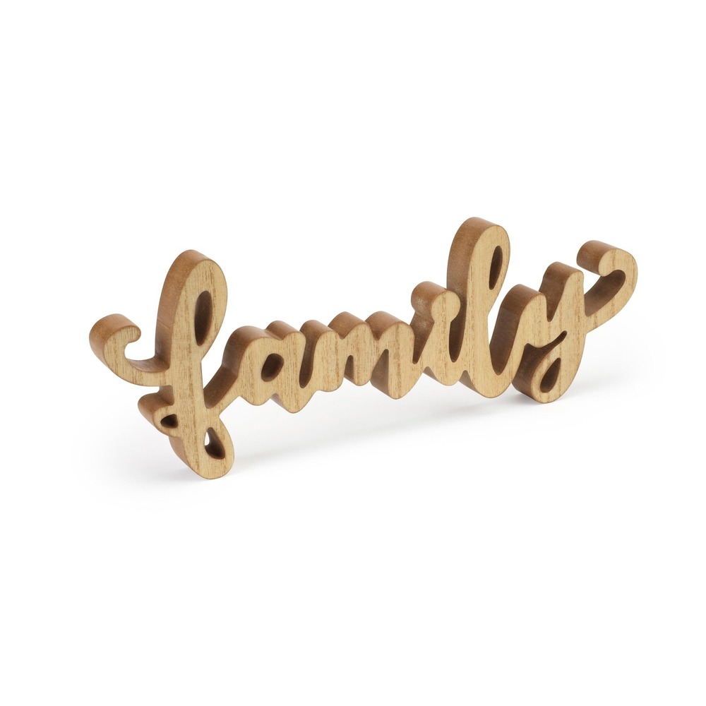 Wooden Family Sign | Tabletop Home Accent | Farmhouse Shelf Decoration - Picture 2 of 4